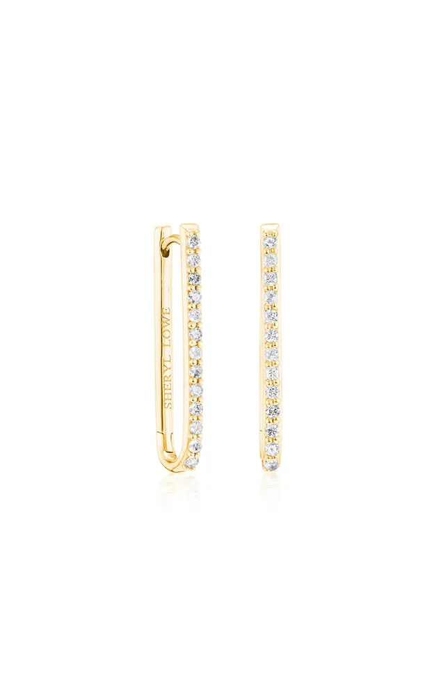 14K Yellow Gold Diamond Earrings