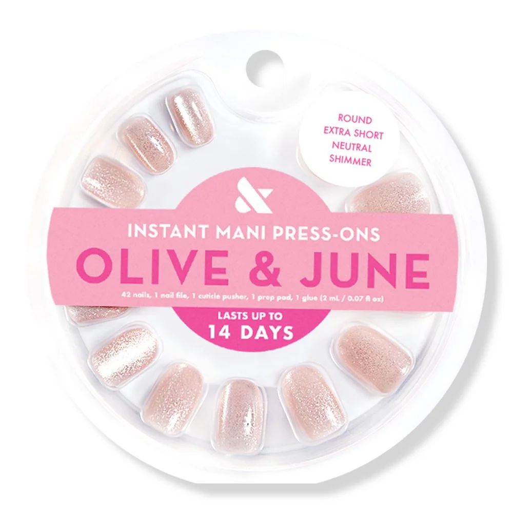 Instant Mani Press-On Nails Neutral Shimmer