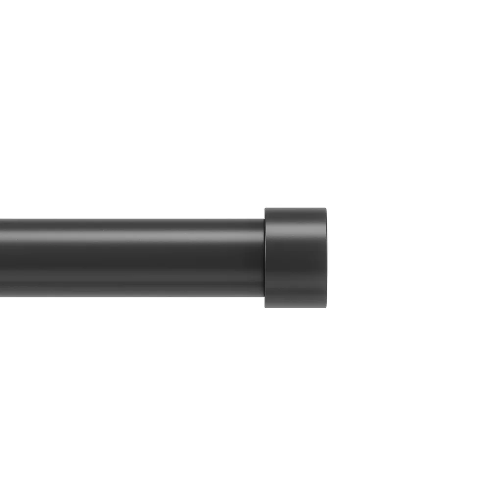 Cappa Adjustable Curtain Rod, Black
