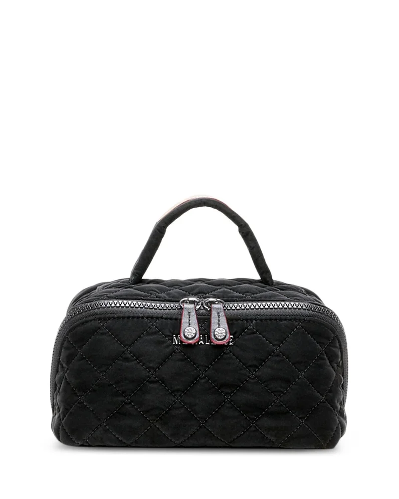 Metro Accordion Velvet Quilted Cosmetic Pouch