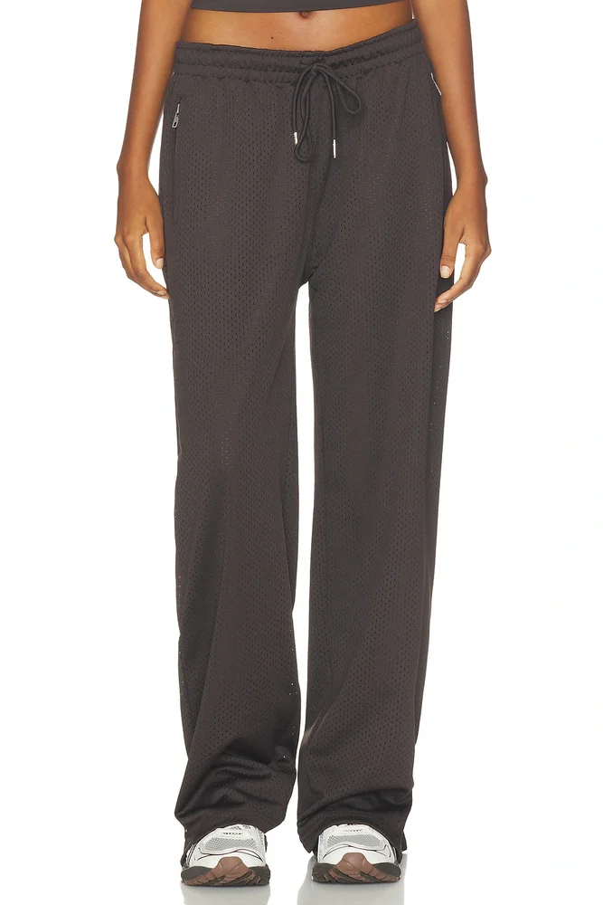 Mesh Overlay Track Pants