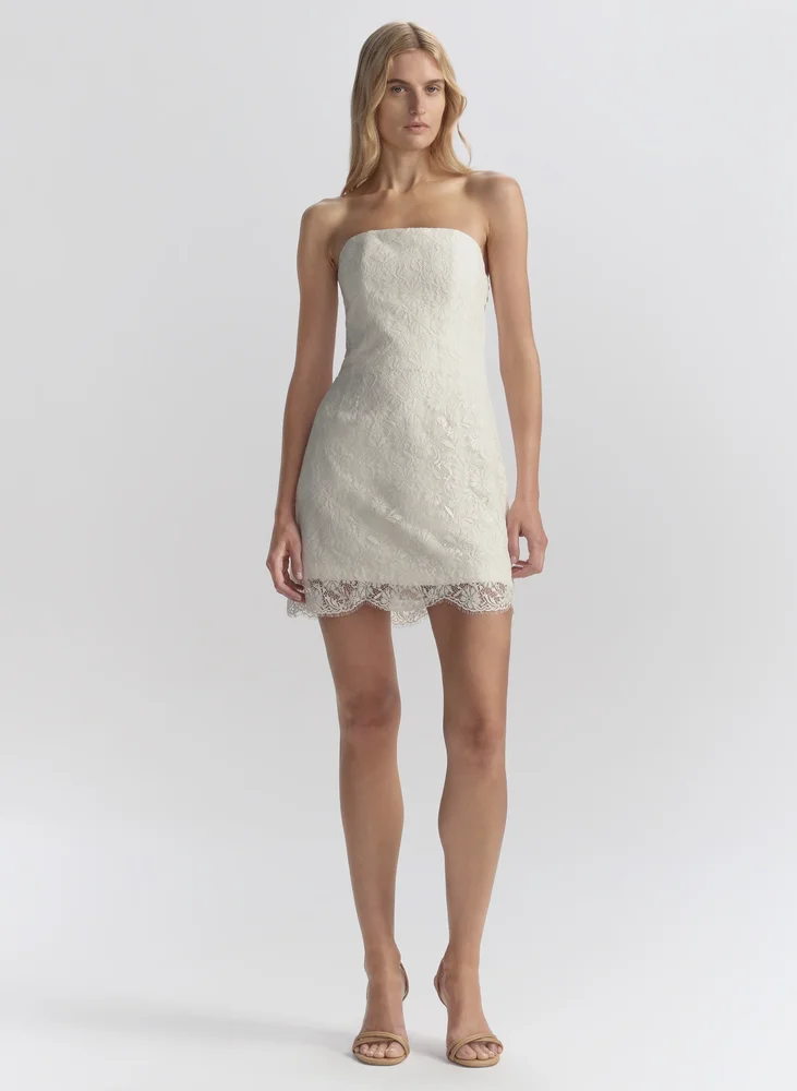 Eliana Strapless Lace Mini Dress
