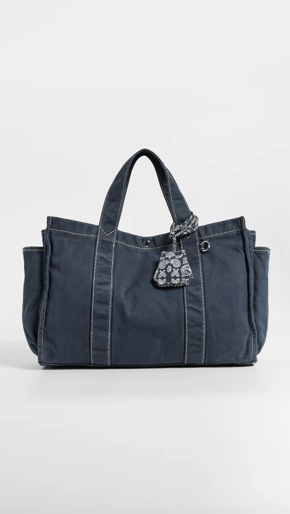 Large Washed Canvas Tote