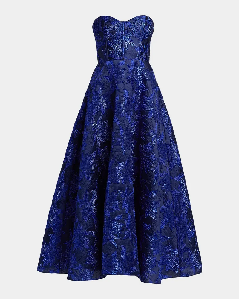 Livia Floral Jacquard Midi-Dress