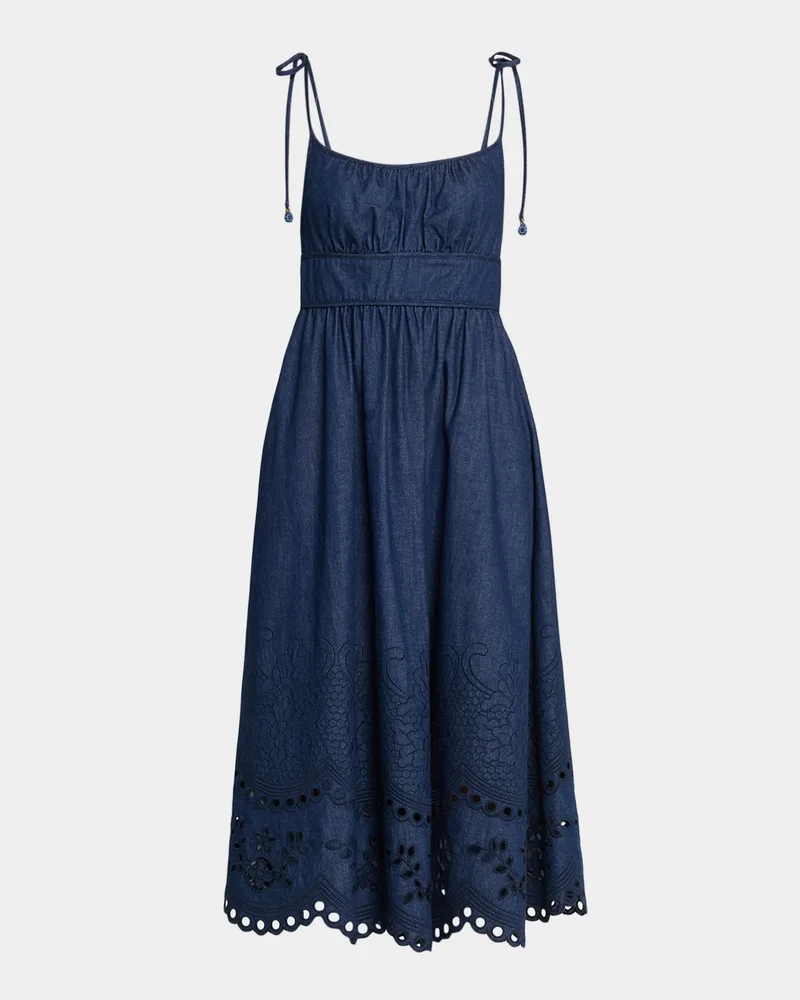 Mahon Broderie Denim Picnic Dress