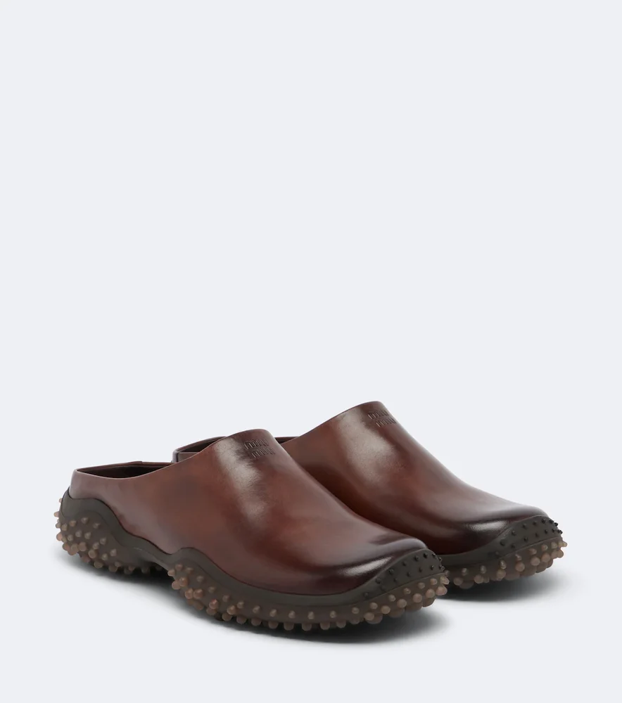 Leather mules