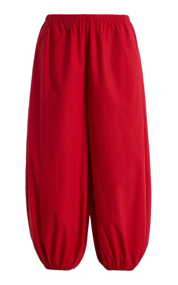 Exclusive Beau Cotton Barel-Leg Pants