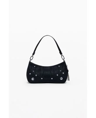 Women's Small embroidered faux leather bag