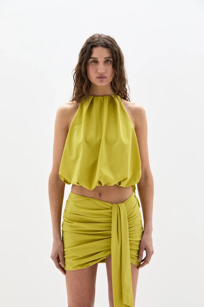 Arla Bubble Top / Chartreuse