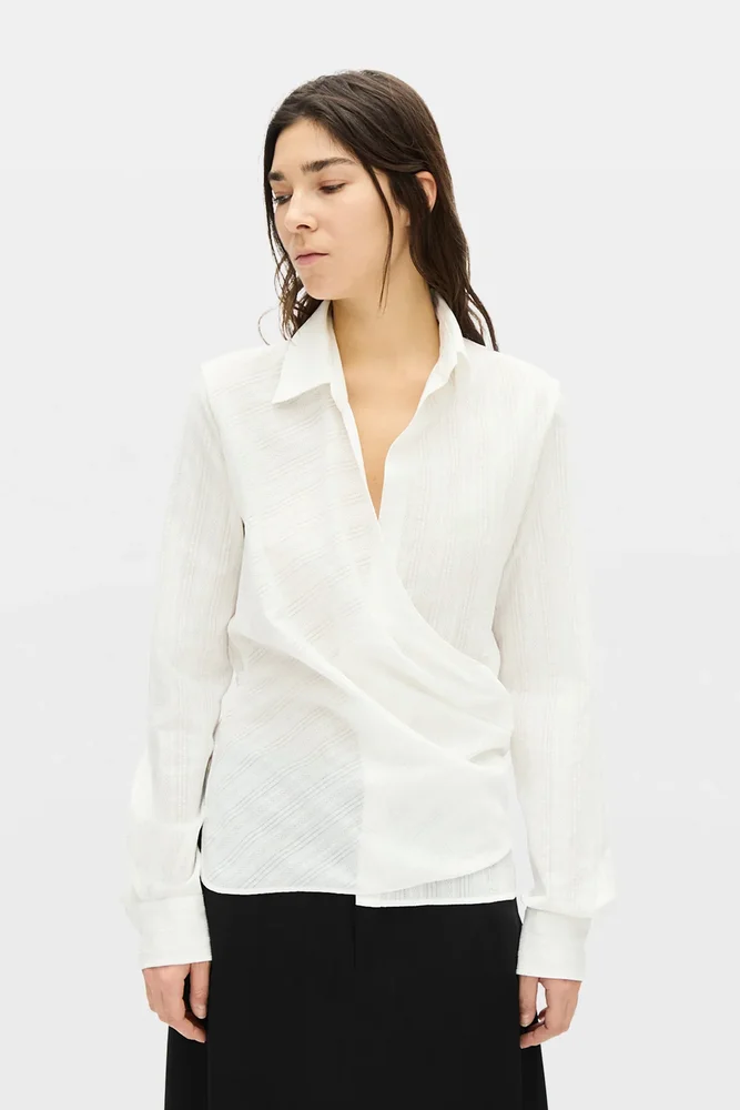 Alba Asymmetric Wrap Shirt