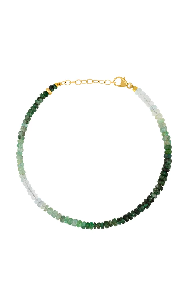 14K Yellow Gold Emerald Bracelet