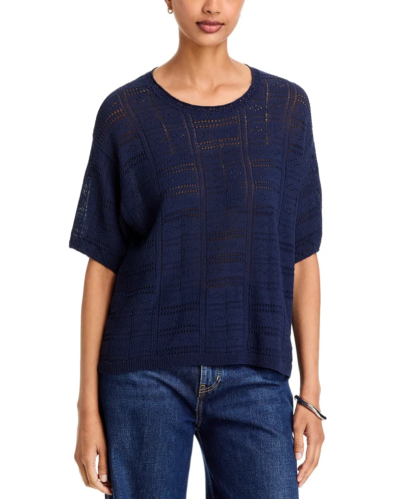 Morgan Elbow Sleeve Crewneck Sweater