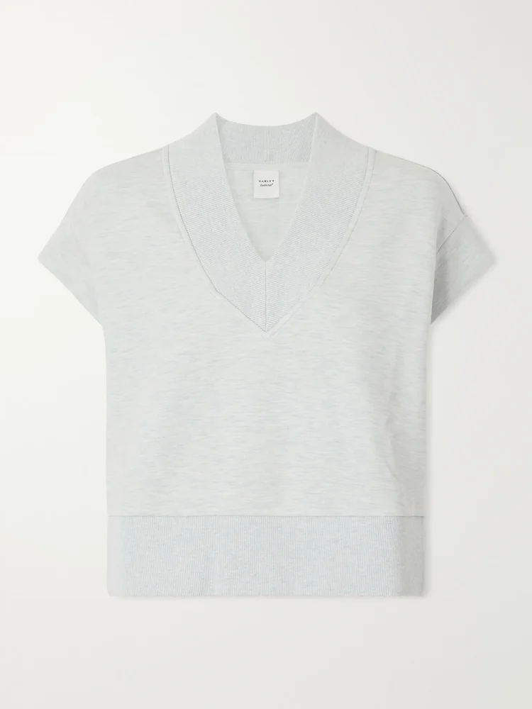 Gracee ribbed-trimmed DoubleSoft® jersey tank