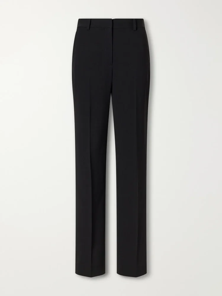 Crepe straight-leg pants