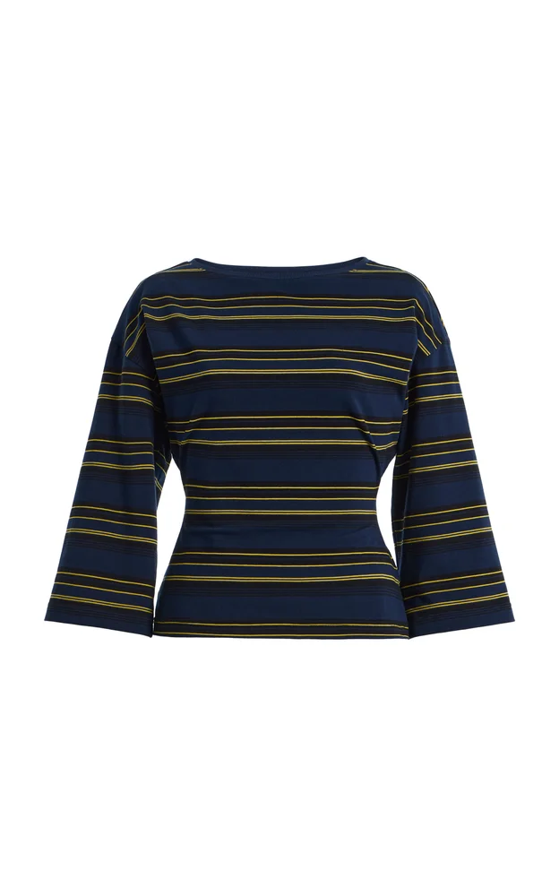 Douglas Striped Stretch-Cotton Top