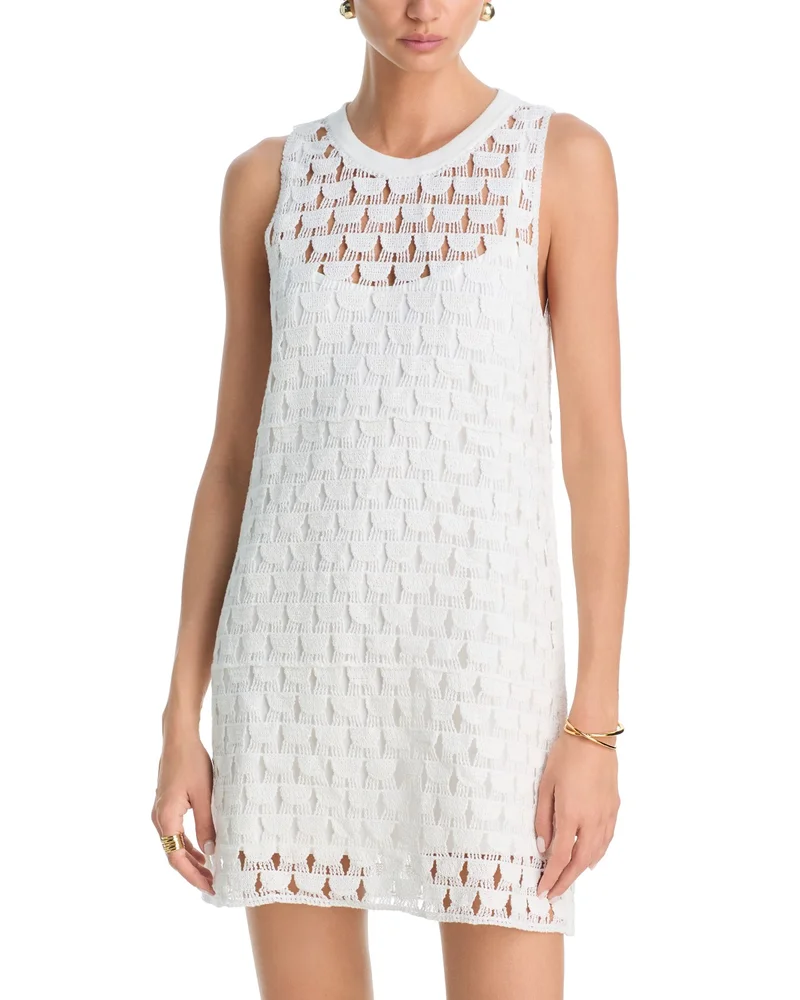 Fan Crochet Mini Dress
