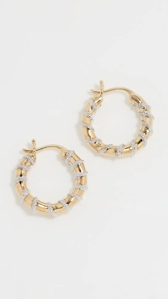 Mini Twisted Gold Hoop Earrings