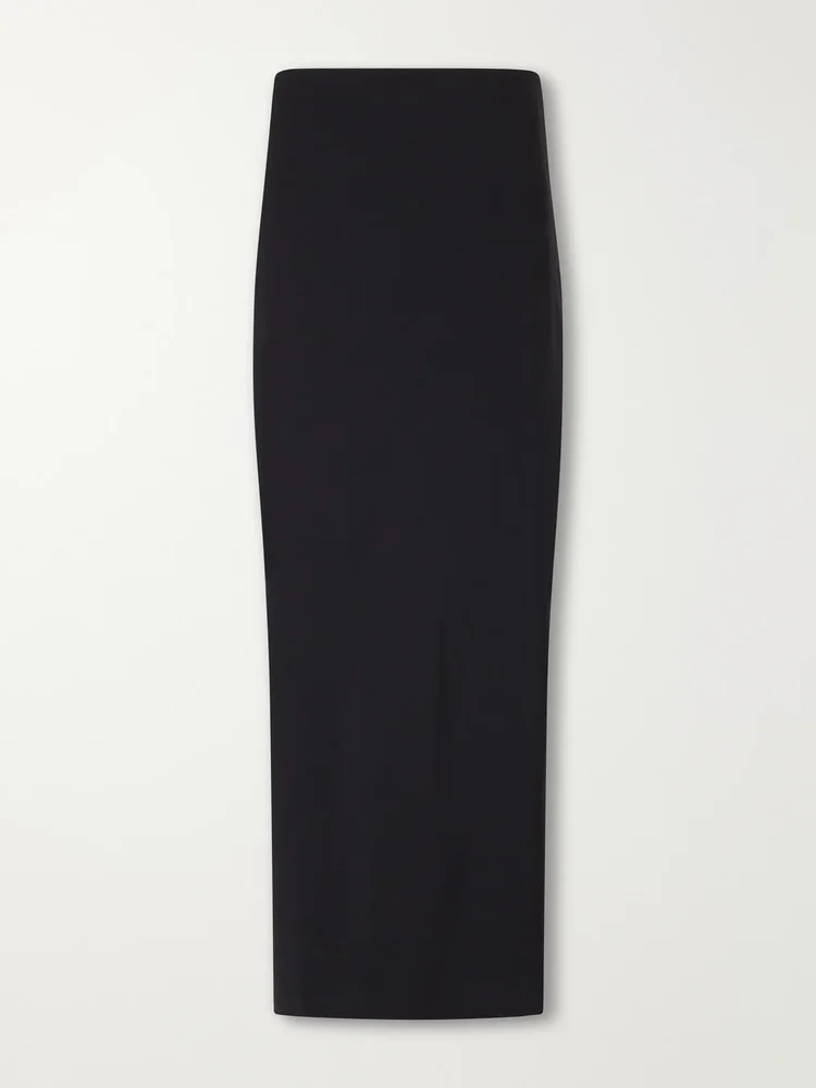 Samos wool-blend midi skirt