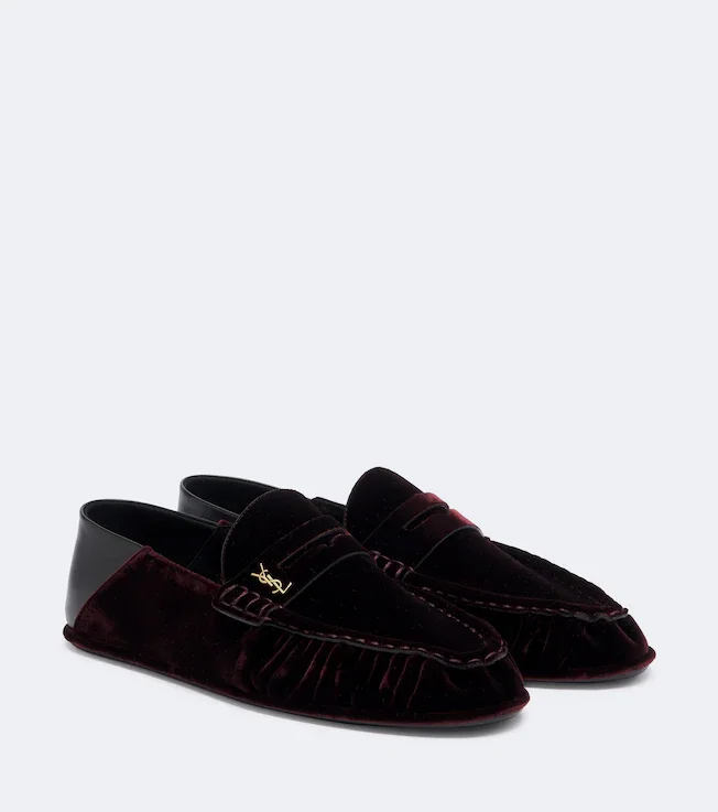 Le Loafer velvet penny loafers