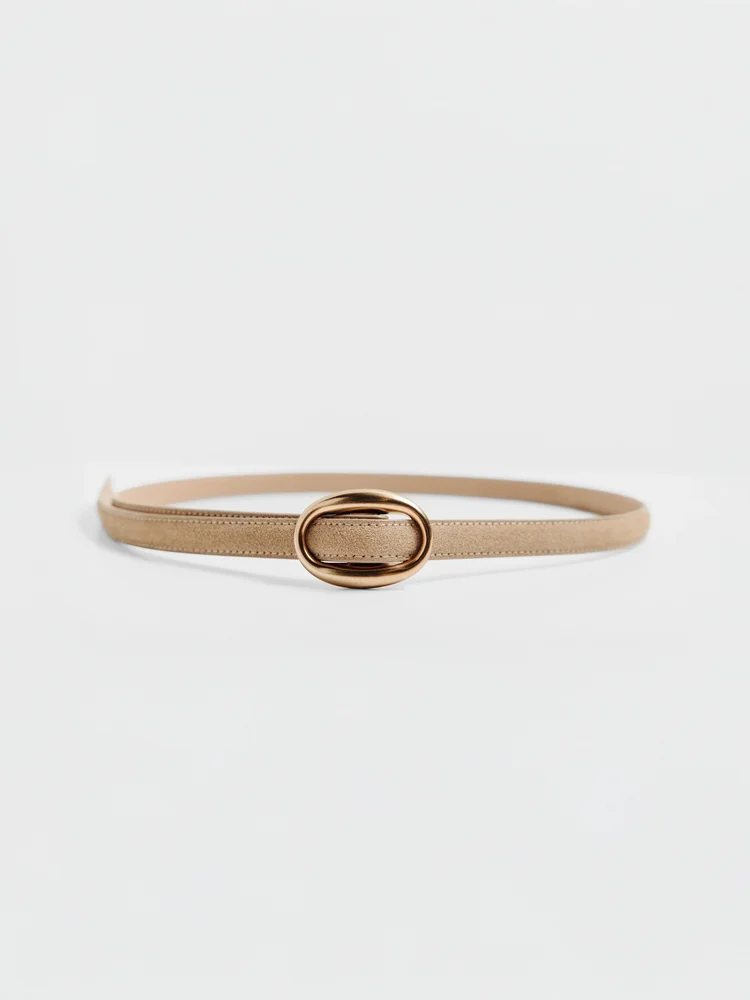 Women's Chelsea Suede Belt in Straw | Brochu Walker