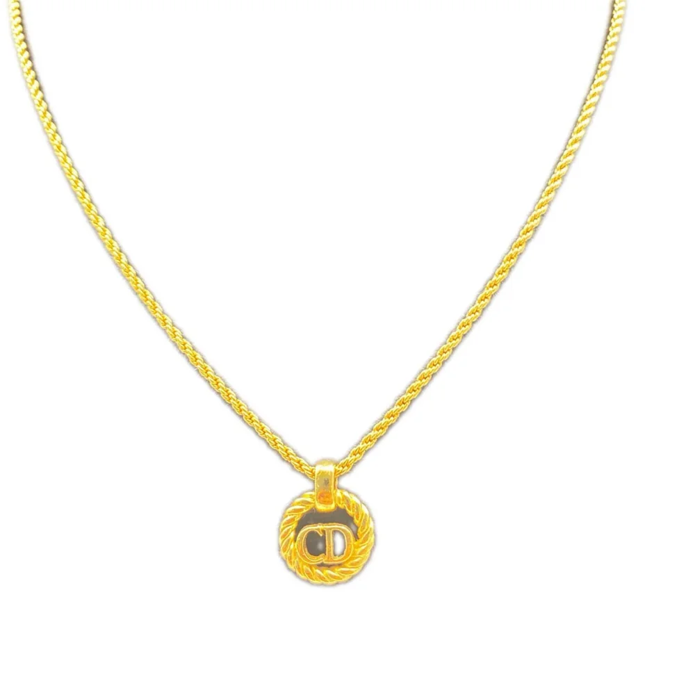 Pre-Owned CD Pendant Necklace Gold