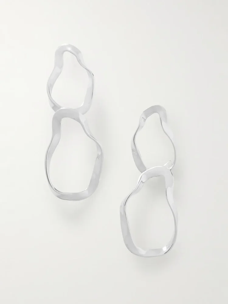 Viviane small recycled sterling silver earrings