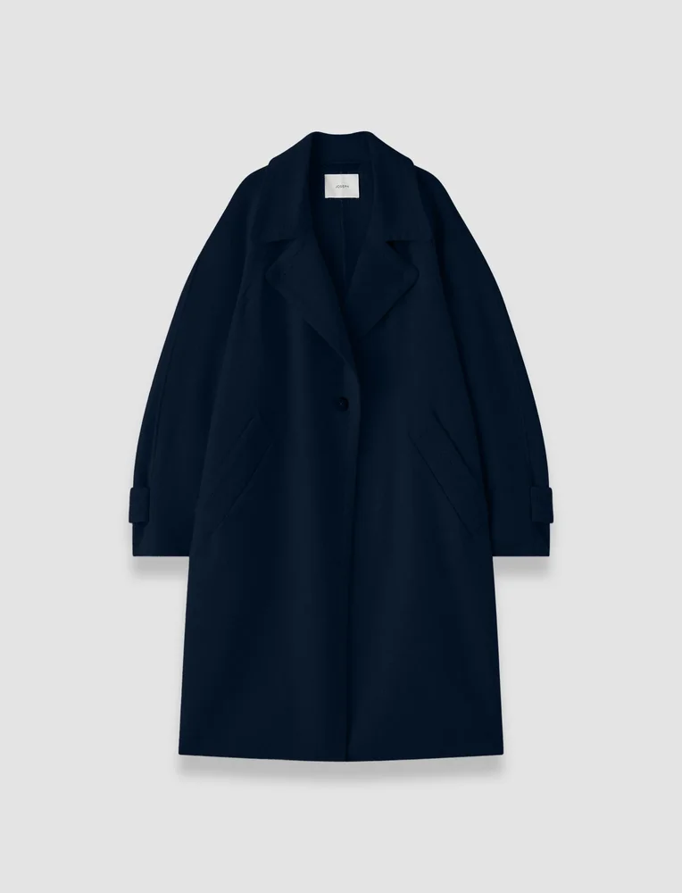 Cashmere Double Half Coat [Charcoal]