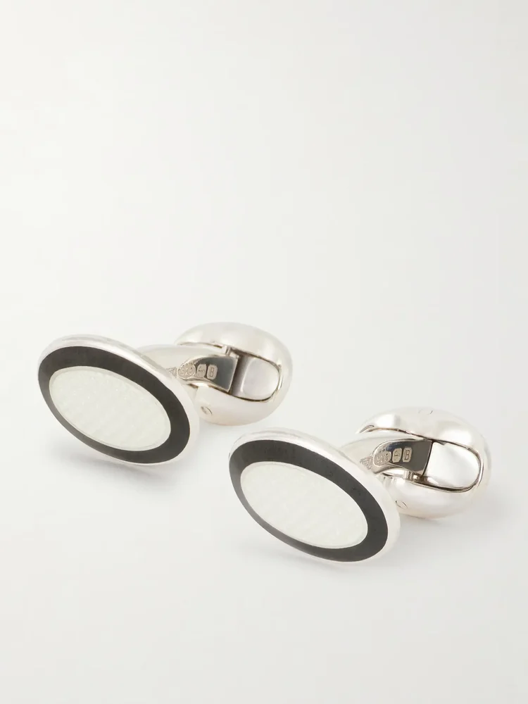 Enamel Sterling Silver Cufflinks