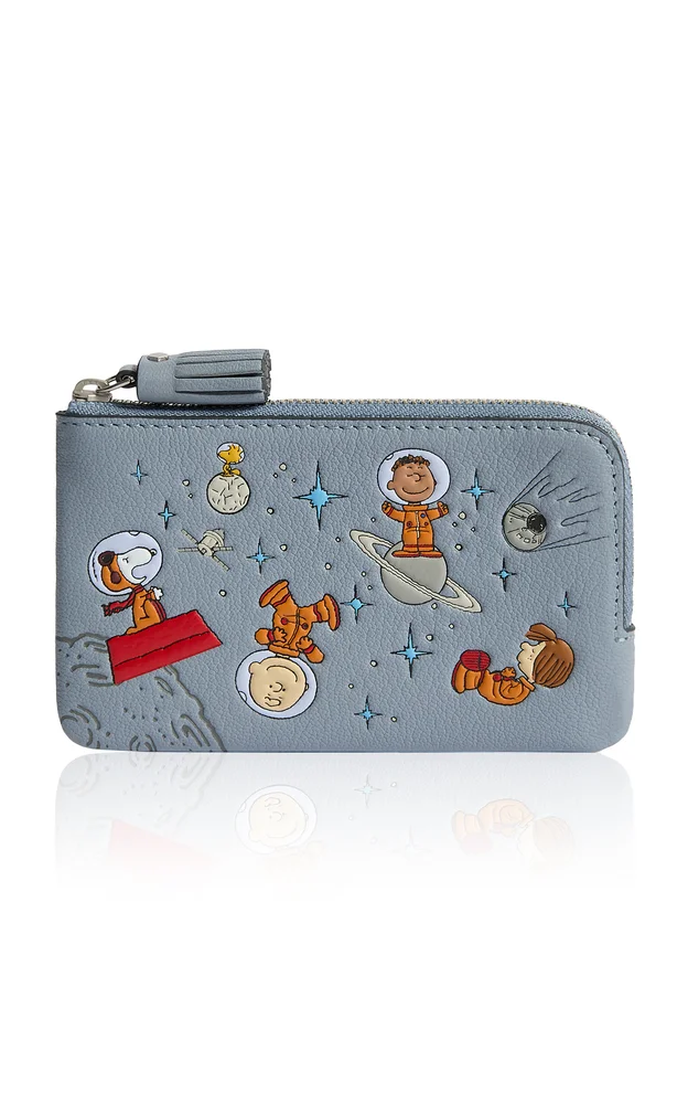 Peanuts All Over Space Snoopy Small Zip Loose Pocket
