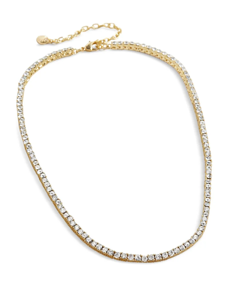 Bennett Crystal Tennis Necklace, 16"