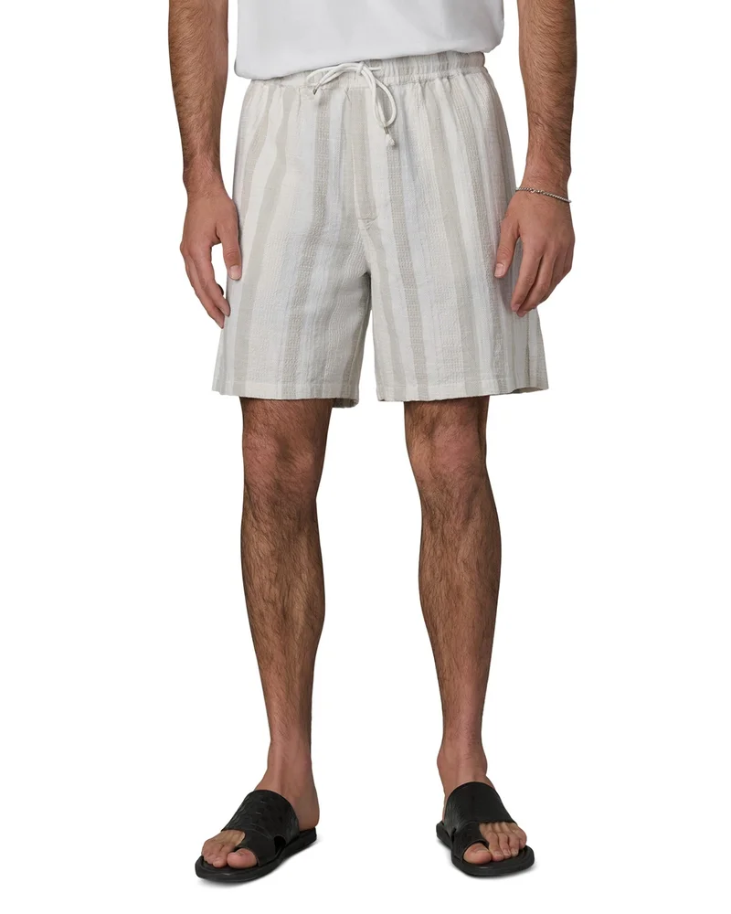 Cotton Linen Cabana Dobby Stripe 7" Shorts