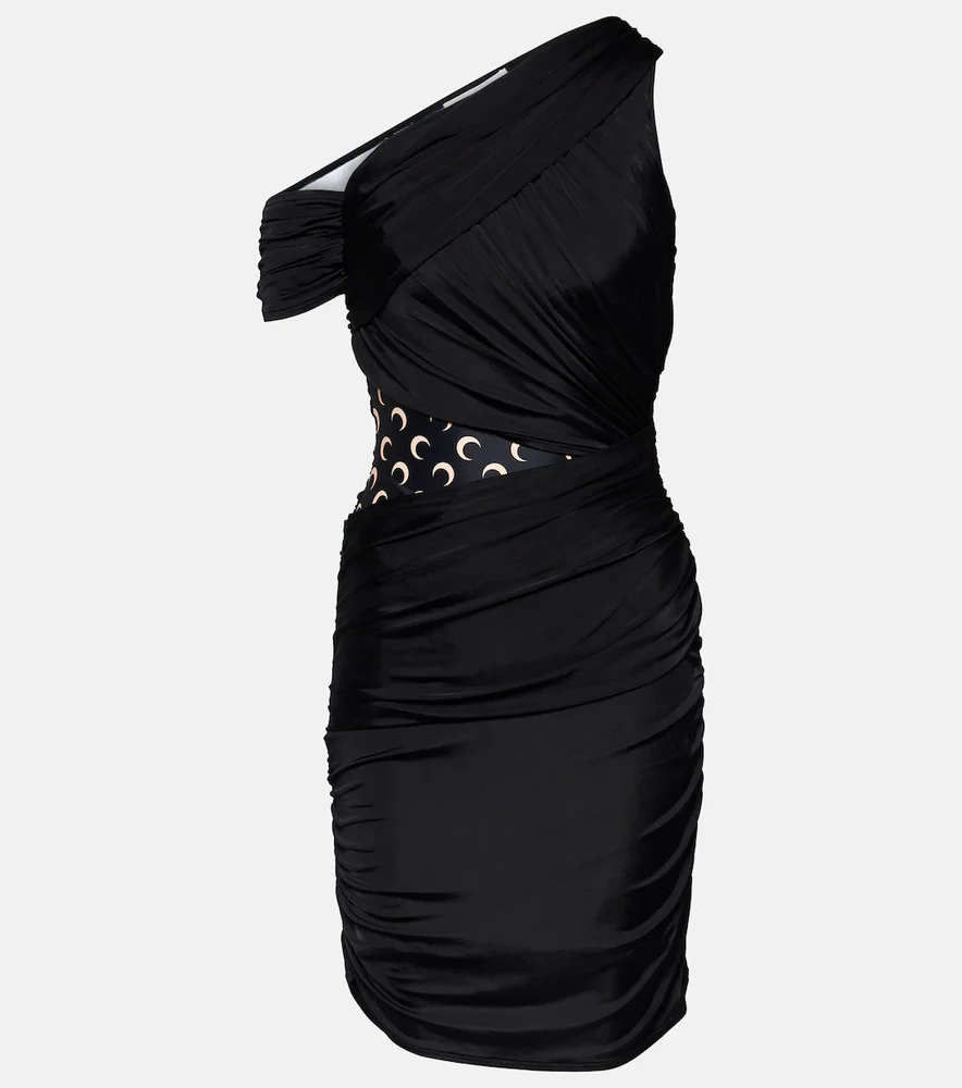 Ruched jersey minidress