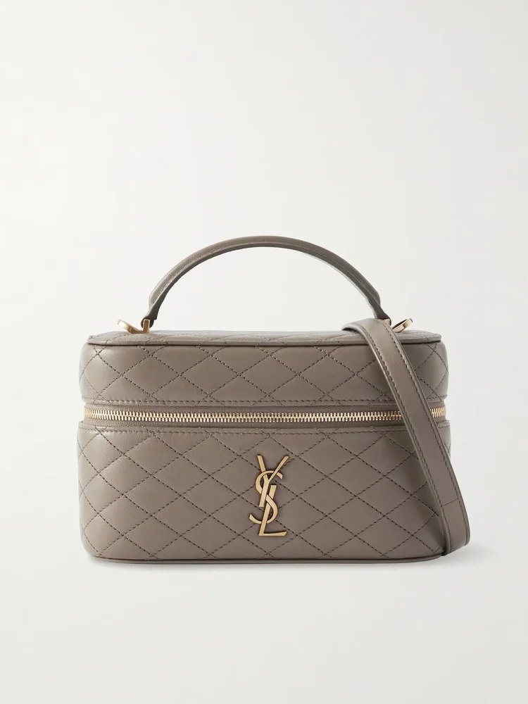 gaby vanity mini quilted leather shoulder bag