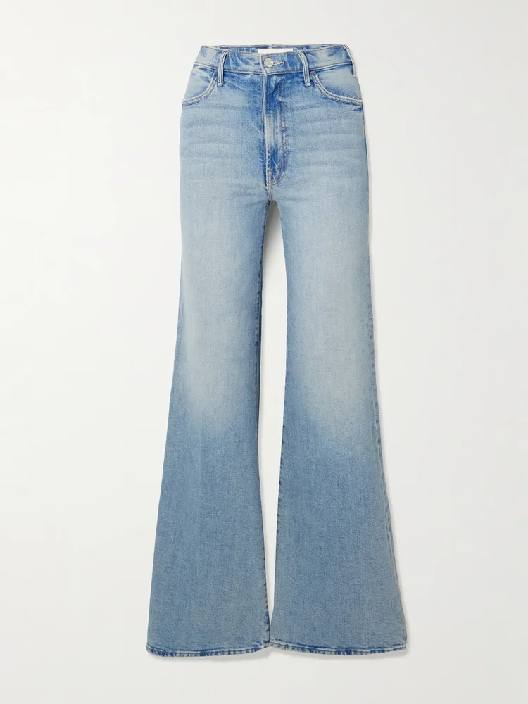 The Hustler Roller Sneak high-rise wide-leg jeans