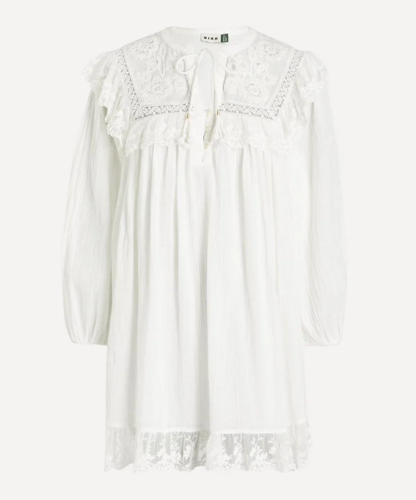 Inez Ivory Cotton Mimi Dress