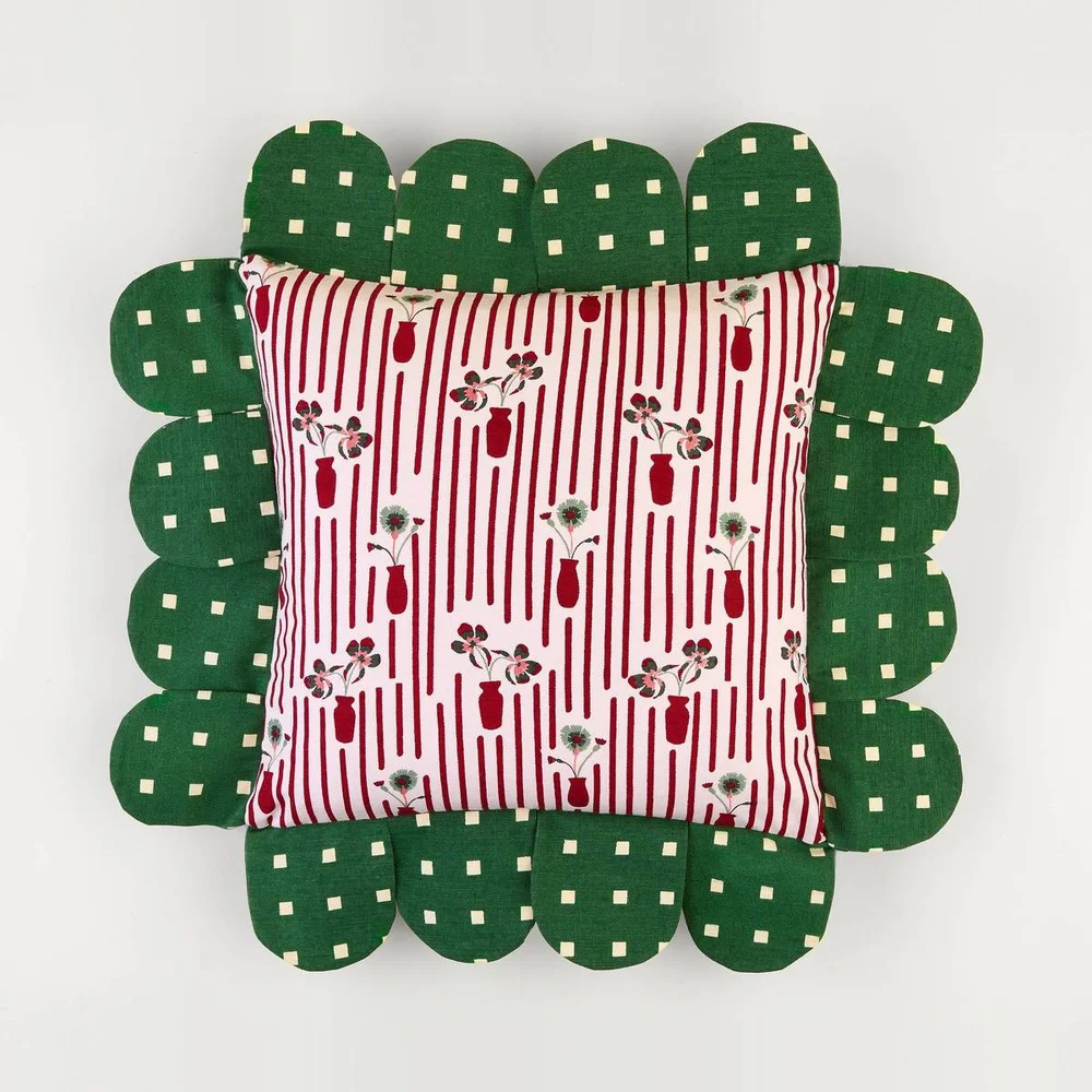 Posie Check Petal Pillow