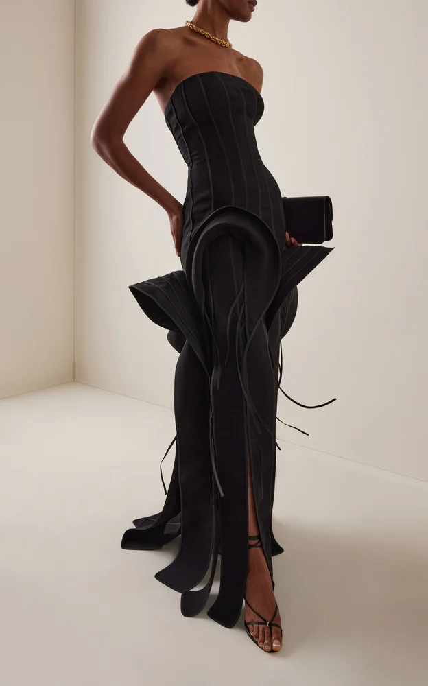 Kingdom Strapless Crepe Gown