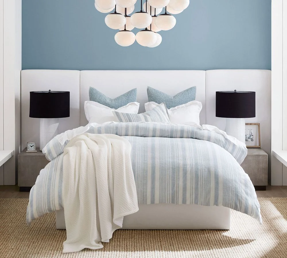 Hawthorn Striped Cotton Duvet Cover, Full/Queen