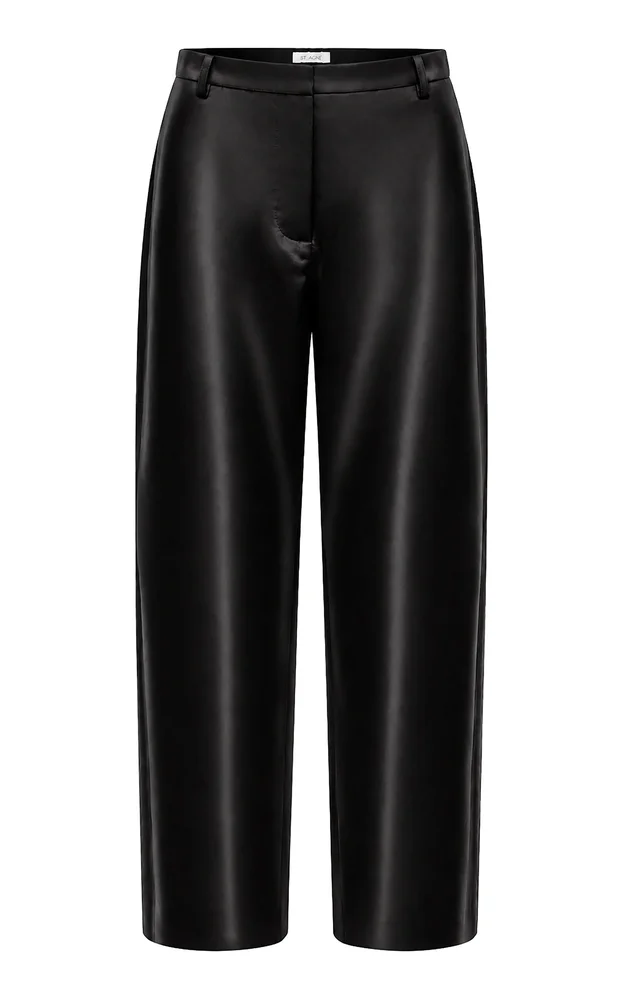 Structured Satin Cotton-Blend Balloon Pants