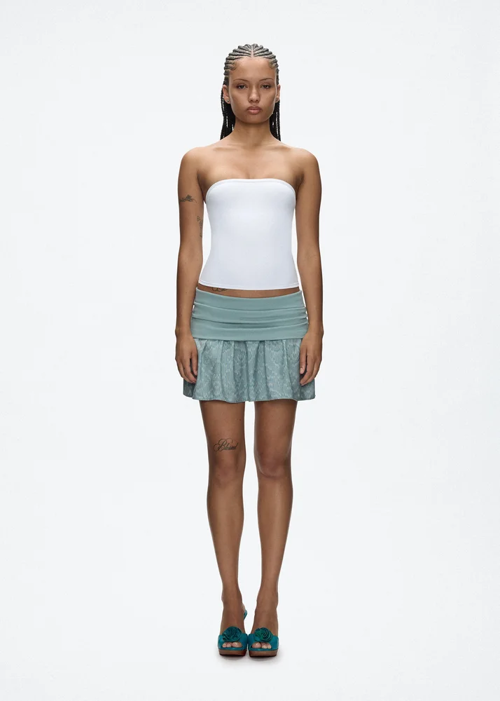 Ubon Silk Skirt in Mint