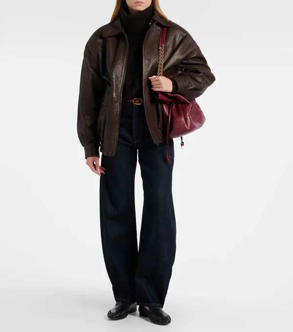 Luna high-rise barrel-leg jeans in blue - Agolde