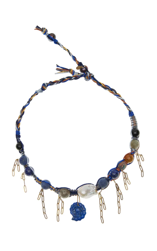 Butterfly Sky Rockstar 18K Yellow Gold Lapis Choker