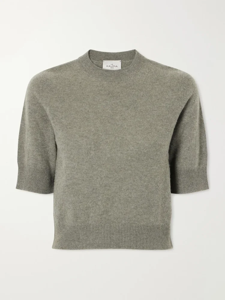 Chypre cropped organic cashmere sweater