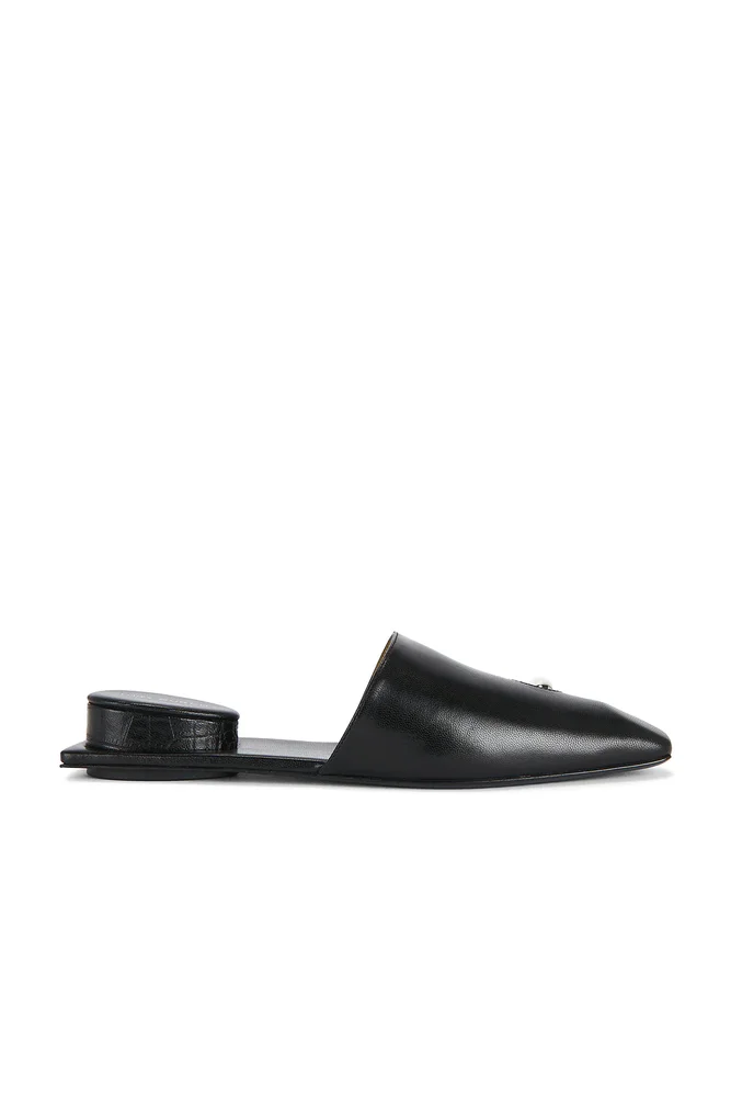 Pierced Mule in Perfect Black