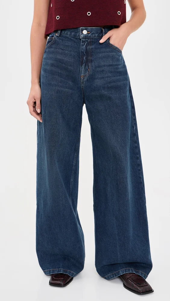 Dottir Wide Barrel Jeans