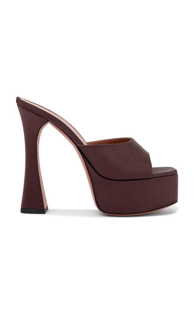 Dalida Satin Platform Mules