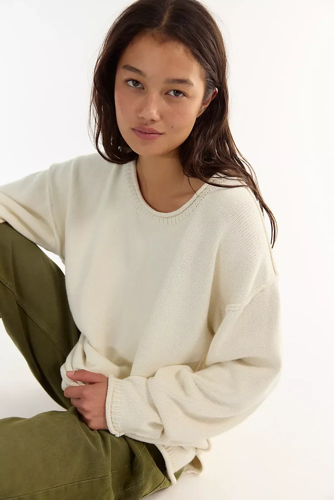 We The Free Ella Roll-Neck Cotton Knit Sweater