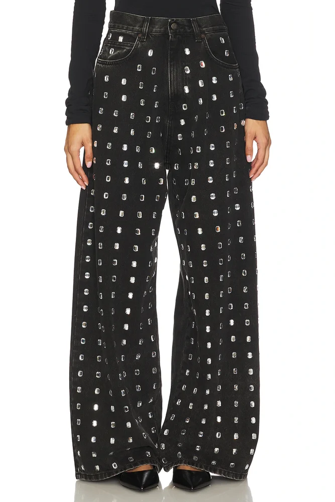 Embellished Wide Leg Jean