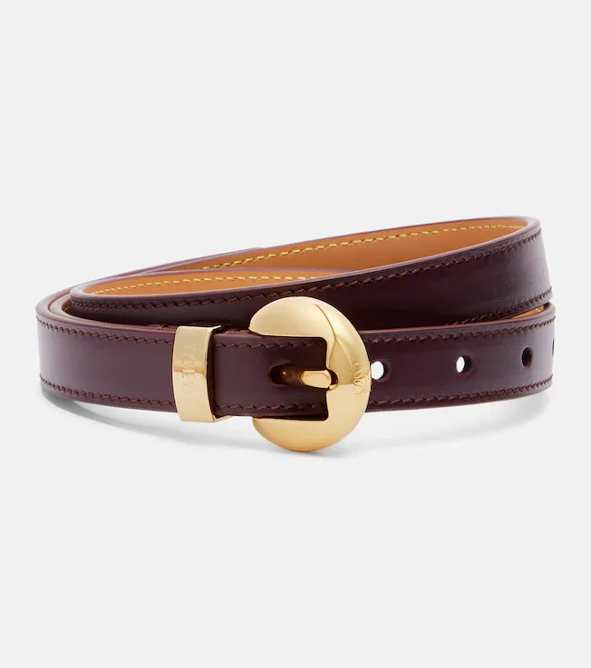 Pebble leather belt