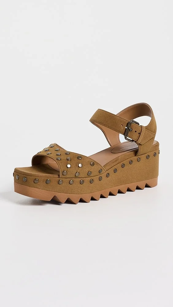 Elyse Studded Faux Suede Platform Sandals